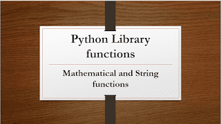 python library functions class 12