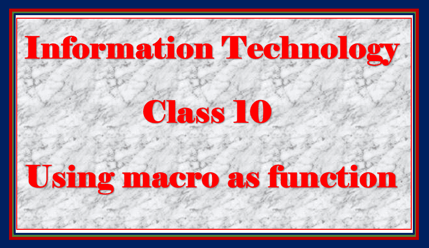 using macro as function class 10