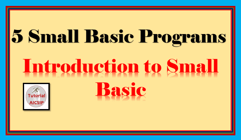MS Small basic programs