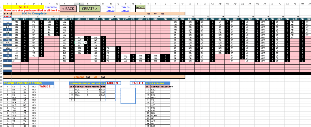 School Time Table Software In Excel In 4 Easy Steps TutorialAICSIP