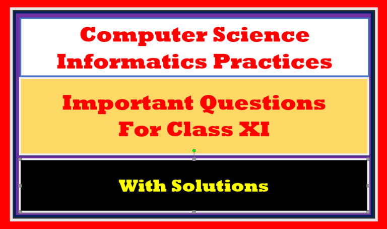 Important Python Fundamentals Questions Class 11