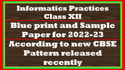 Comprehensive guide Sample Paper Informatics Practices Class 12