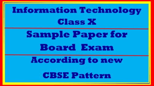 Sample Paper Information Technology Class 10 Comprehensive Guide