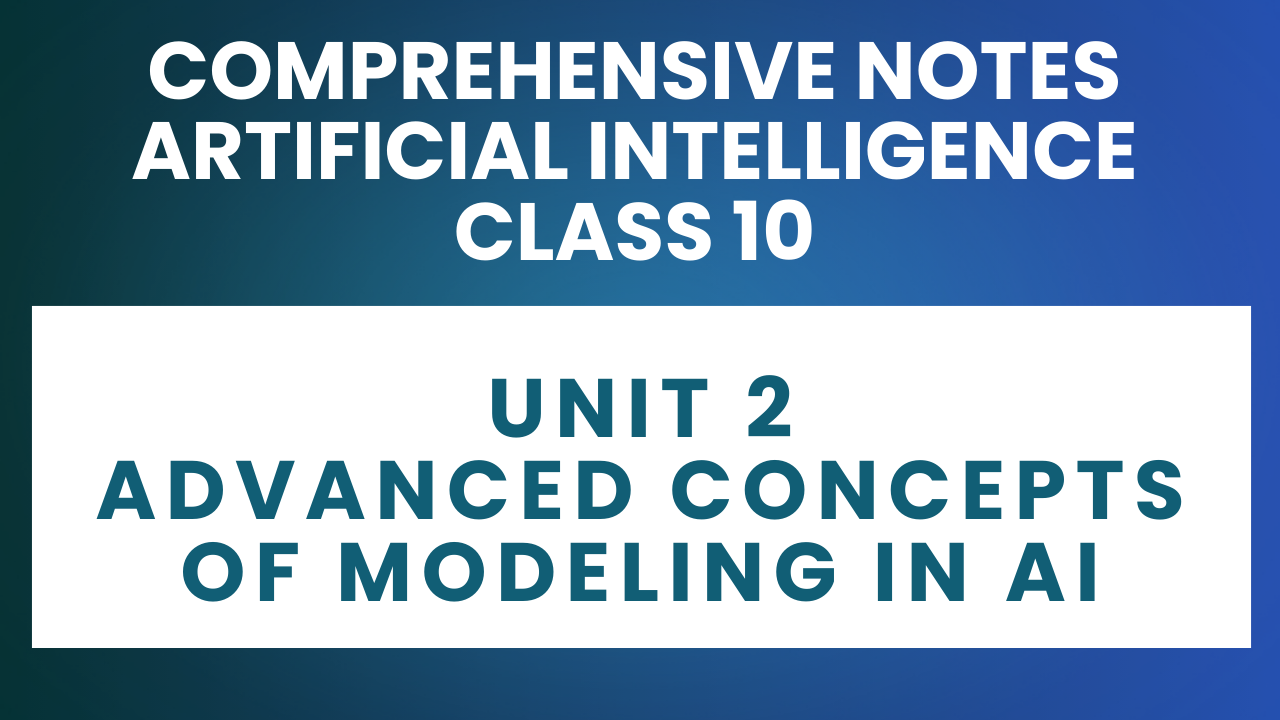 Unit 2 Advanced Concepts of Modeling in AI